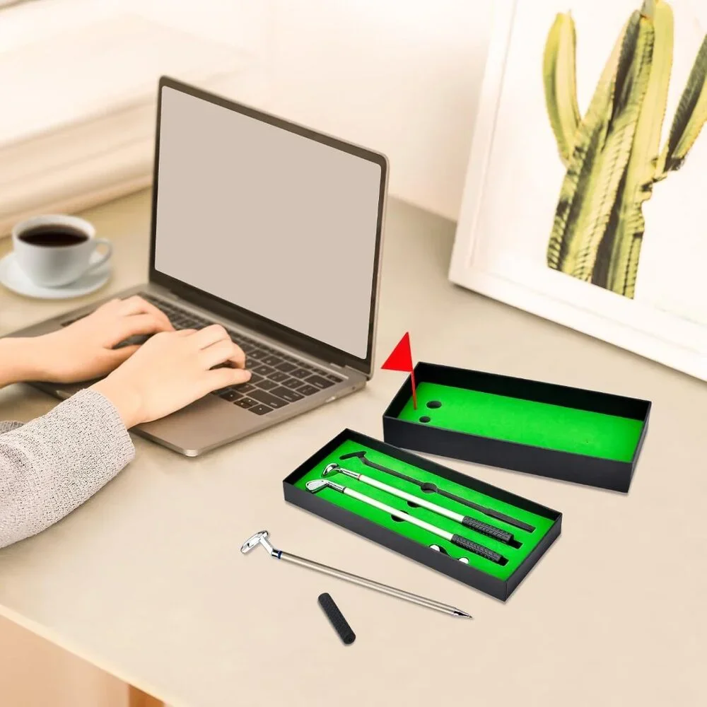 Golf Pens Golfing Golfer Gag Gift Desk Accessories Decor Table Game Miniature Go